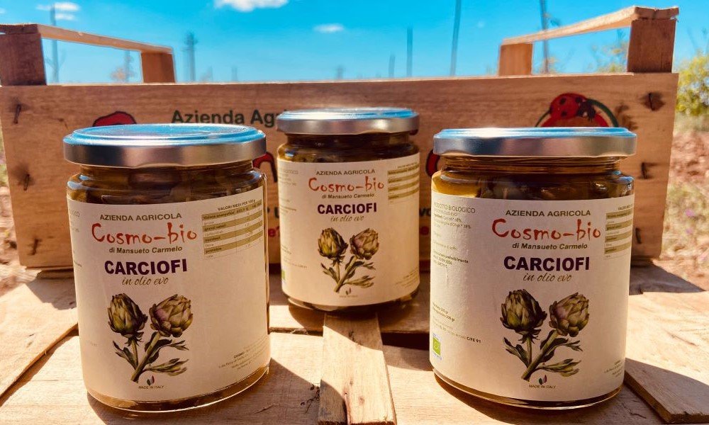 Carciofi in olio EVO BIO barattoli - Cosmo Bio Azienda Agricola